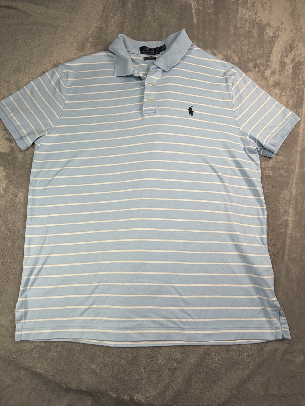 100%Cotton Ralph Lauren Light Blue Shirt Summer Guest Party Beach L